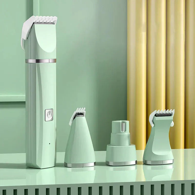 4-in-1 Electric Pet Grooming Kit – Quiet & Cordless