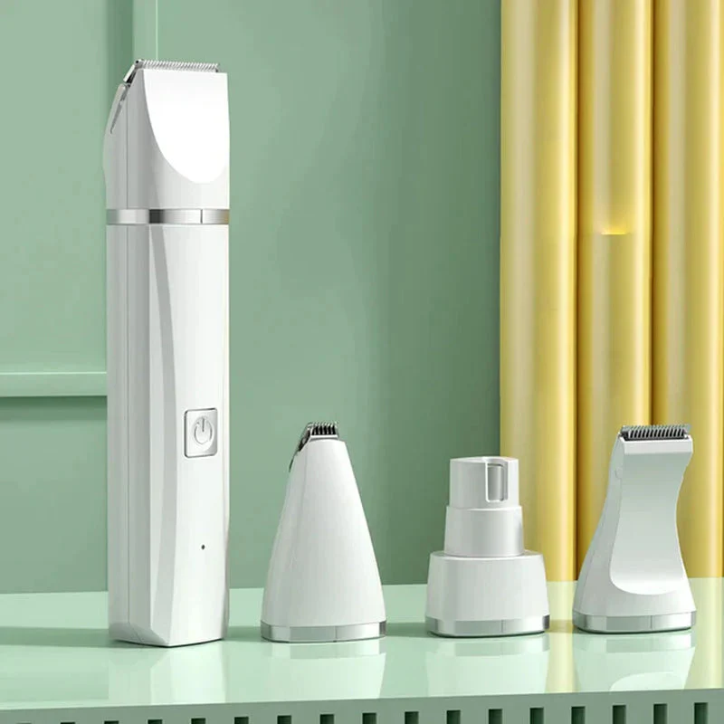 4-in-1 Electric Pet Grooming Kit – Quiet & Cordless
